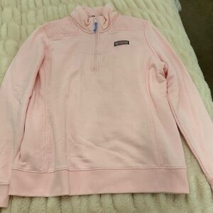Vineyard Vines Light Pink Half-Zip Sweatshirt